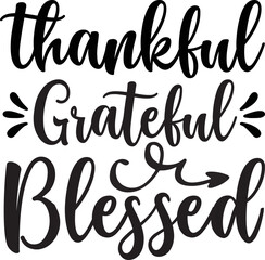 Fototapeta premium Thanks giving svg design cut files