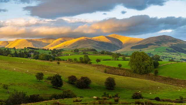 View of the small village Sedbergh. Cumbria, UK.