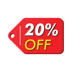 red discount tag