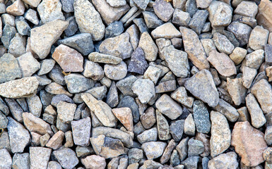 Road made of small stones. Texture