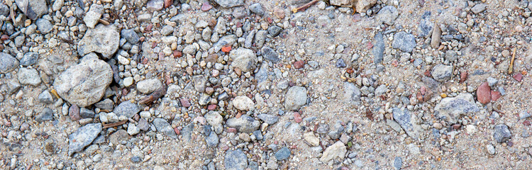 Road made of rubble and stones. Texture, background