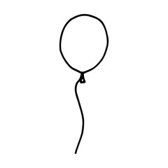Balloon vector doodle style graphics isolated on white