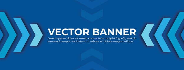 Blue Vector Banner Template Design
