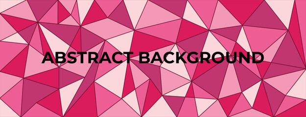 Pink Abstract Geometric Triangle Shapes with Polygon Background Design