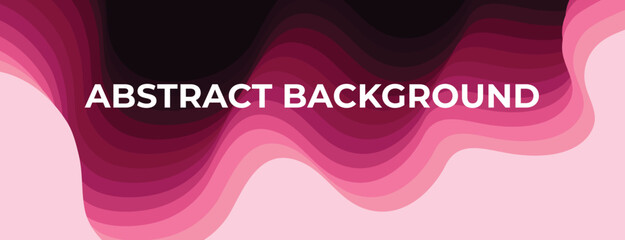 Pink Gradient Topographic Abstract Background Vector Banner Template Design