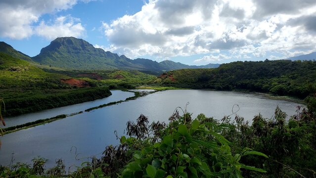 Menehune Fish Pond Menehune Fishpond Overlook Water Cloud Sky Plant