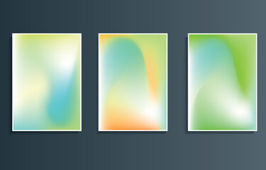 green abstract background gradient brush vector design