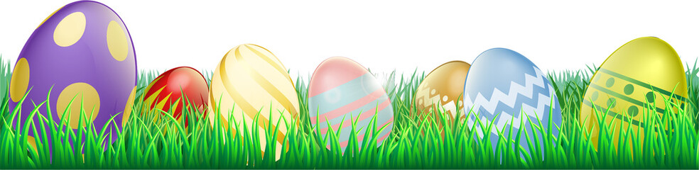 Fototapeta premium Bright Easter eggs background