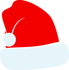 Santa Claus hat isolated, illustration