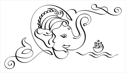 Ganesha Pen Ink Style M_2209005