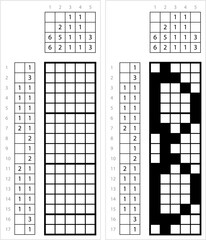 Fototapeta premium Spectacle Nonogram Pixel Art M_2209001