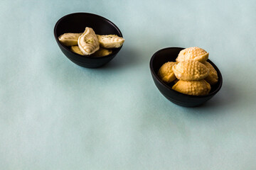 Variety of Sandesh or Sondesh ,Bengali Sweet or Indian dessert made during Diwali,Durga...