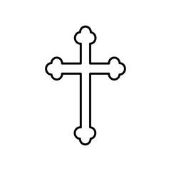 cross on a white - vector icon