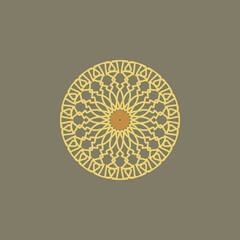 mandala design with abstract shape