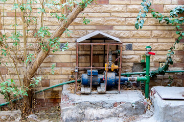 Motor for pumping water near the house