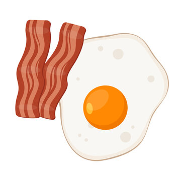 fried egg and bacon breakfast clip art preview