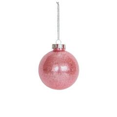 red christmas ball on white