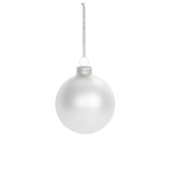 silver christmas ball isolated