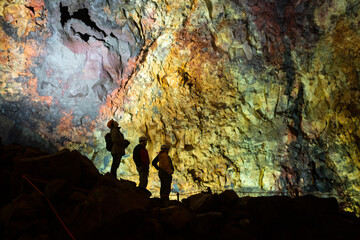 Inside Volcano Adventure in Iceland.