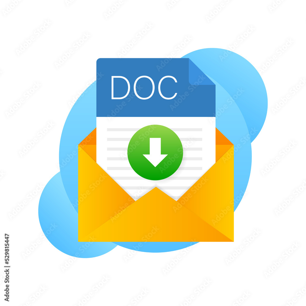 Poster doc file icon. spreadsheet document type. modern flat design graphic illustration. vector doc icon