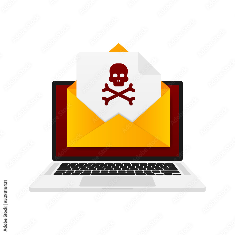 Poster virus message in flat style. vector design. flat design. vector graphic.