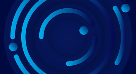 Minimalist blue premium abstract background with luxury geometric dark shapes.