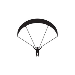parachuting or paragliding icon