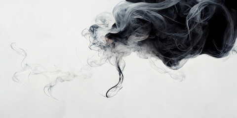 Fototapeta premium White background with smoke