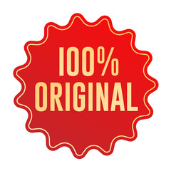 100% original badge badge vector illustration logo icon clipart