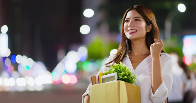 asian businesswoman resign work
