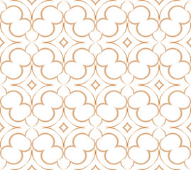 Golden ornamental seamless pattern for decor, print, wallpaper, background