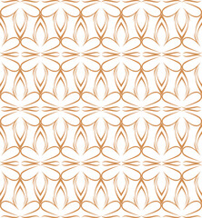 Golden ornamental seamless pattern for decor, print, wallpaper, background