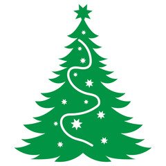 green ristmas Tree flat icon