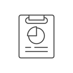 Financial report line outline icon