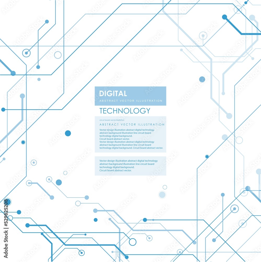 Aufkleber circuit board futuristic technological processes digital technology background copy space vector ill