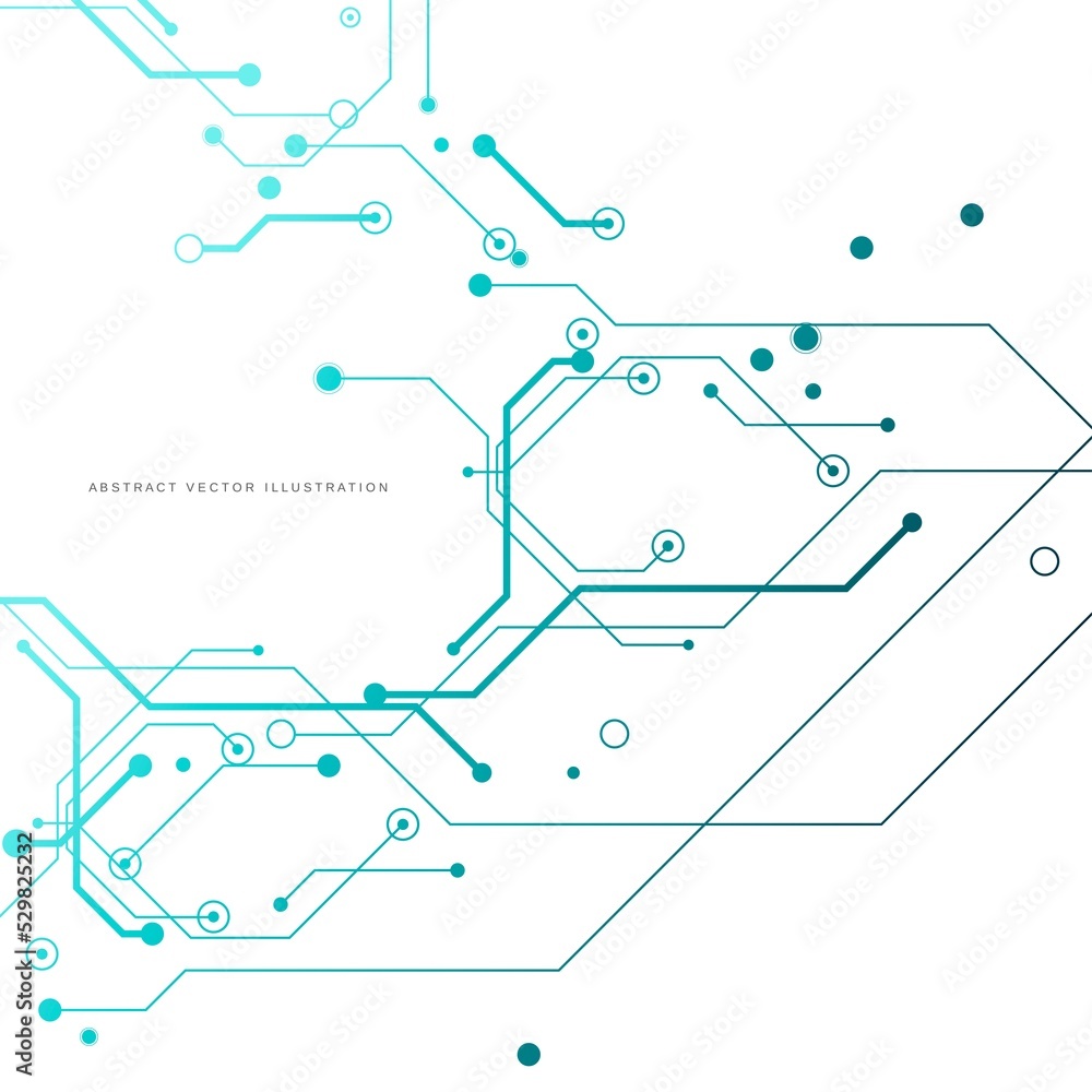Poster circuit board futuristic technological processes digital technology background copy space vector ill