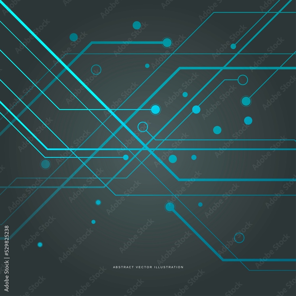 Poster circuit board futuristic technological processes digital technology background copy space vector ill