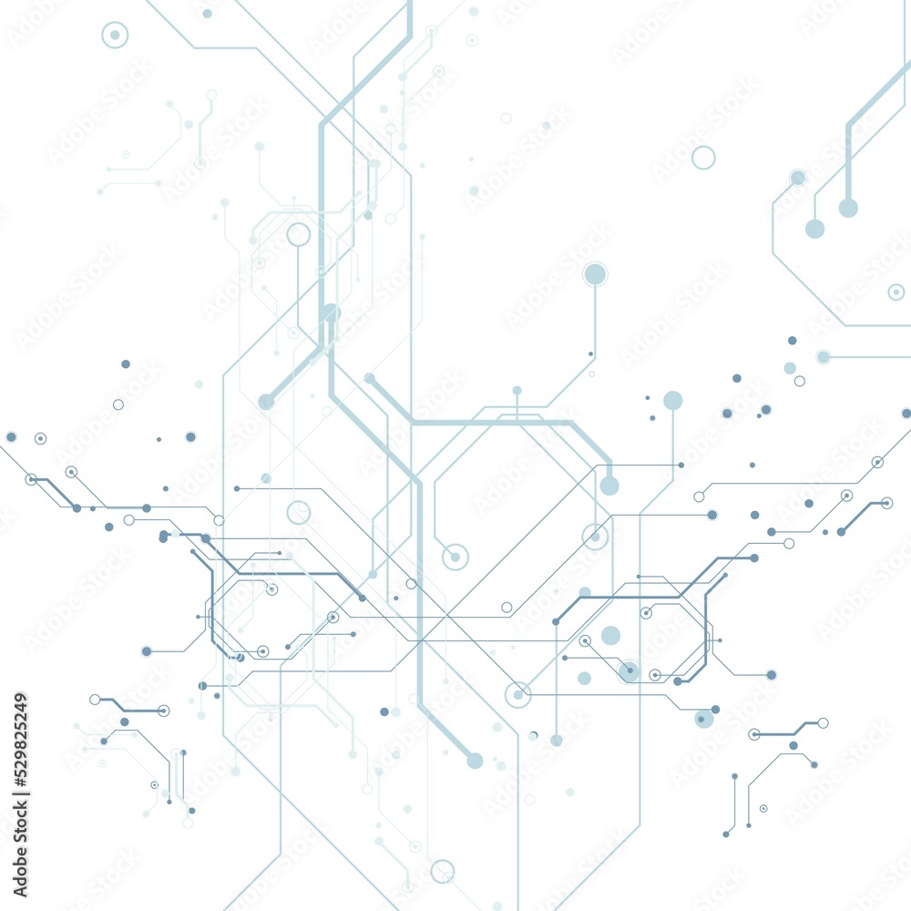 Aufkleber circuit board futuristic technological processes digital technology background copy space vector ill