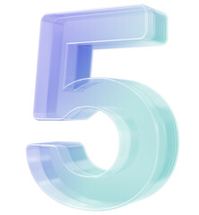 Number Glass 3D Render