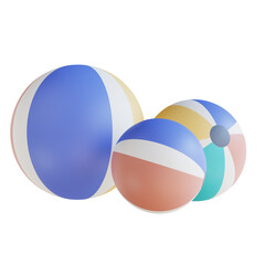 3D illustration beach volleyball