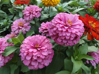 Common Zinnia or Zinnia elegans is one of the most famous flowering annuals of the genus Zinia