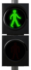 Crosswalk Green Traffic Light  - Png Transparent 3D Image
