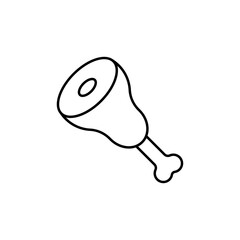 Chicken line art icon design template vector illustration