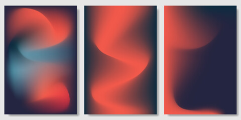 Set of colored gradient template. Abstract background