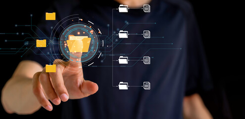 Document management system and IT business processes arranging for archiving Find and manage files and corporate data. Digital transformation of files.