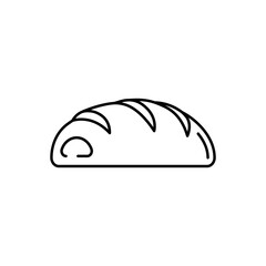 Bread line art icon design template vector illustration