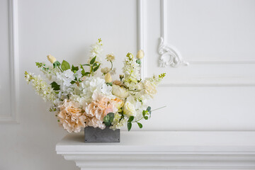elegant festive bouquet of flowers in the interior