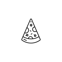 Pizza line art icon design template vector illustration