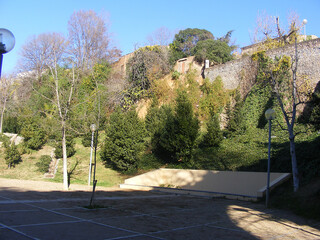 Old city buildings in Terrassa, Spain 