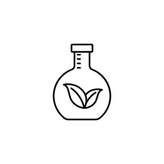 Flask line art icon design template vector illustration